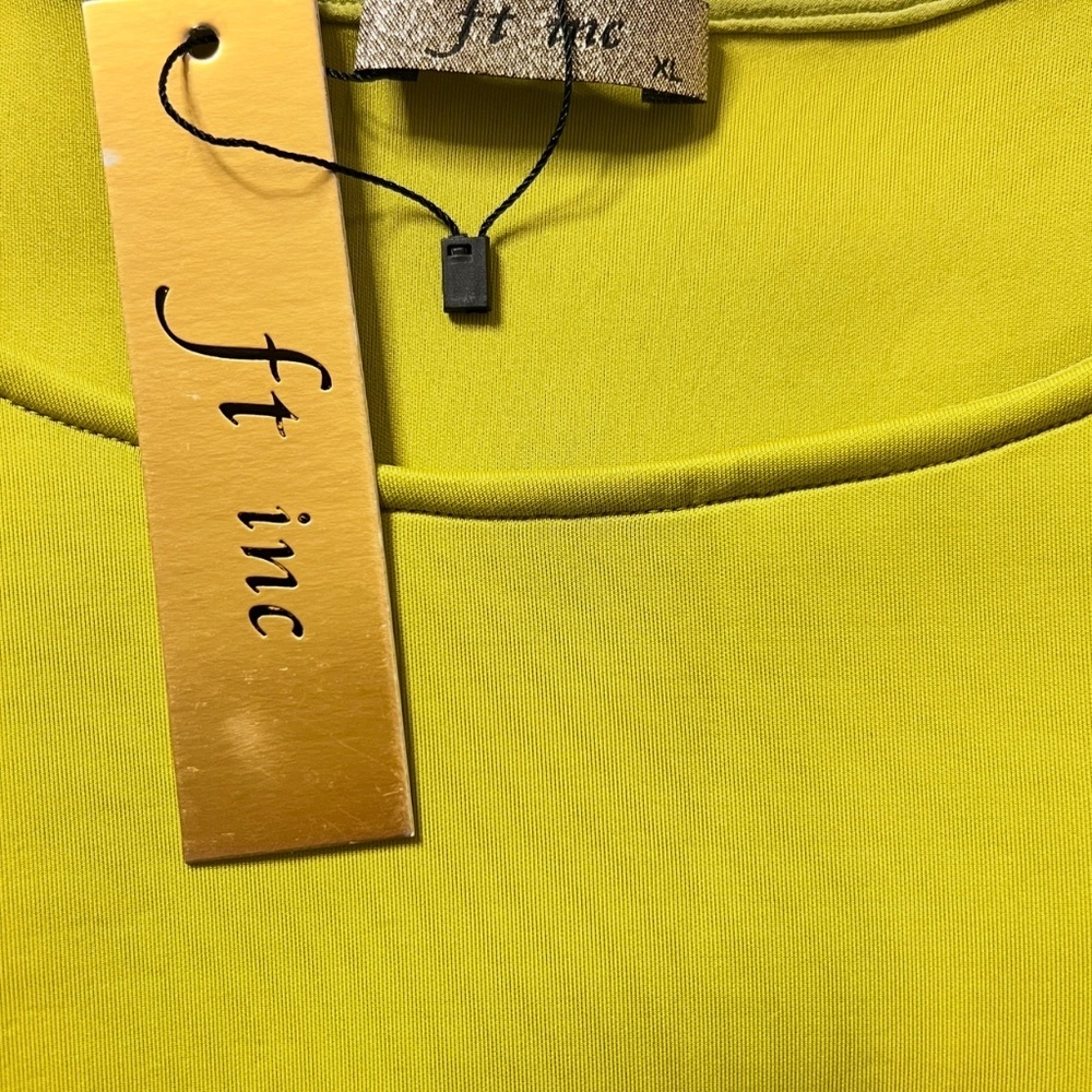 #A067  FT INC Lime Green Ruffle Top with Pearl Trim – Size XL (NWT) - Picture 9 of 9